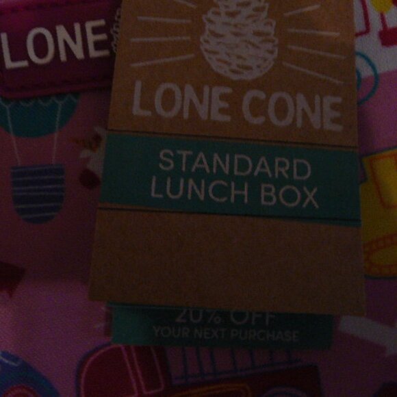 Lone Cone Girls Pink Hot Air Balloon Unicorn Car Fire Truck Std Lunch Box-NEW - Picture 5 of 5